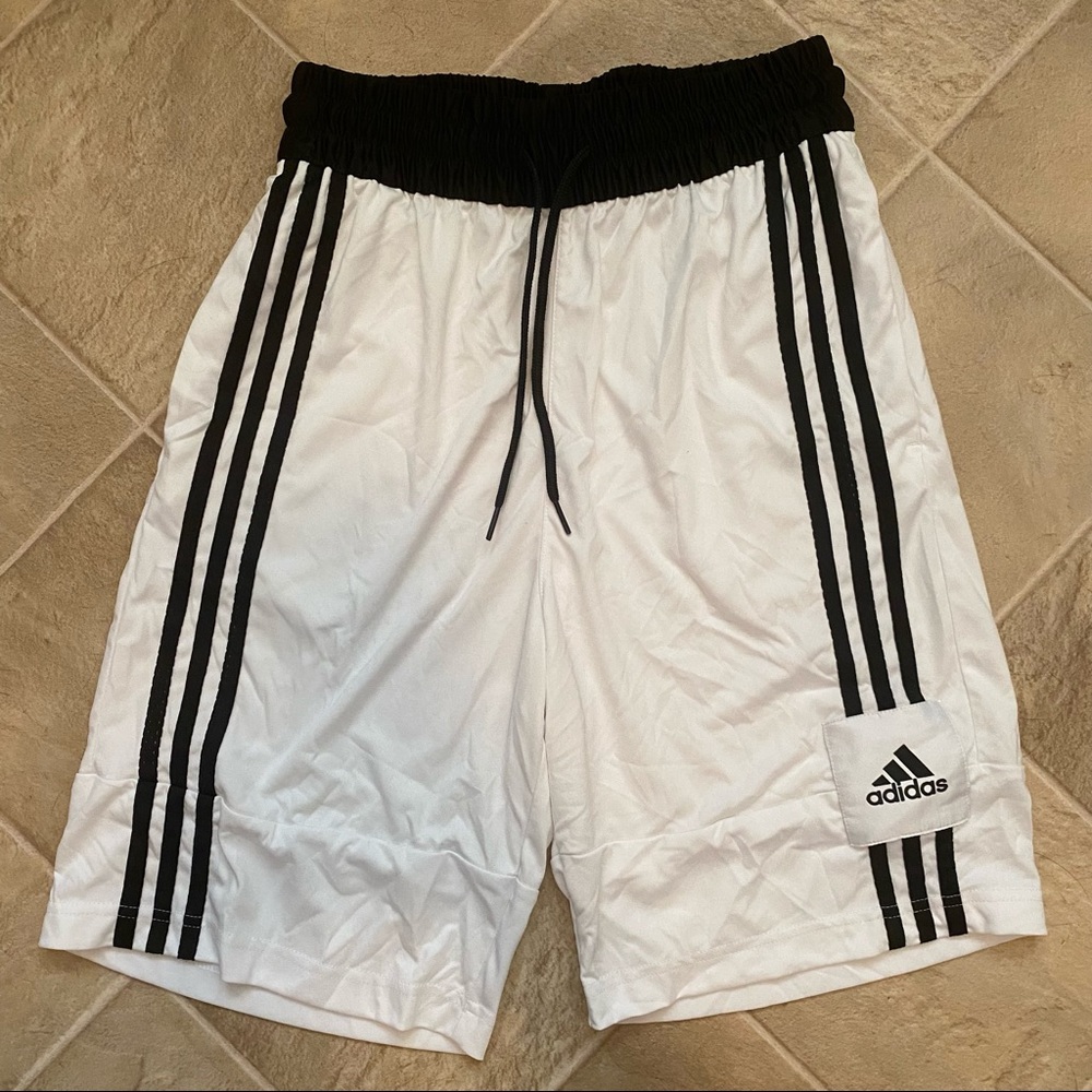 COPY - Small White Adidas Basketball Club Shorts